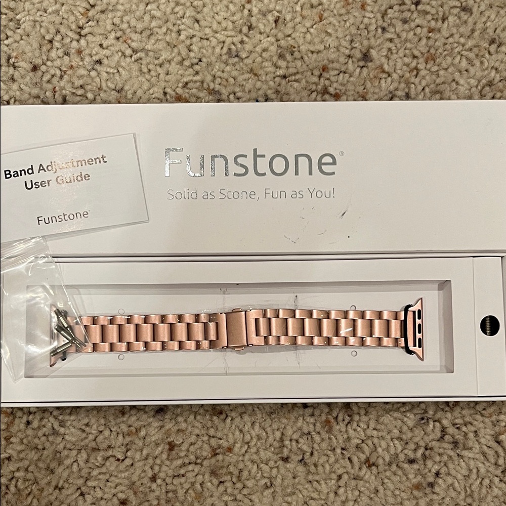 Rose Gold Stainless Steel Link Watch Band for Women